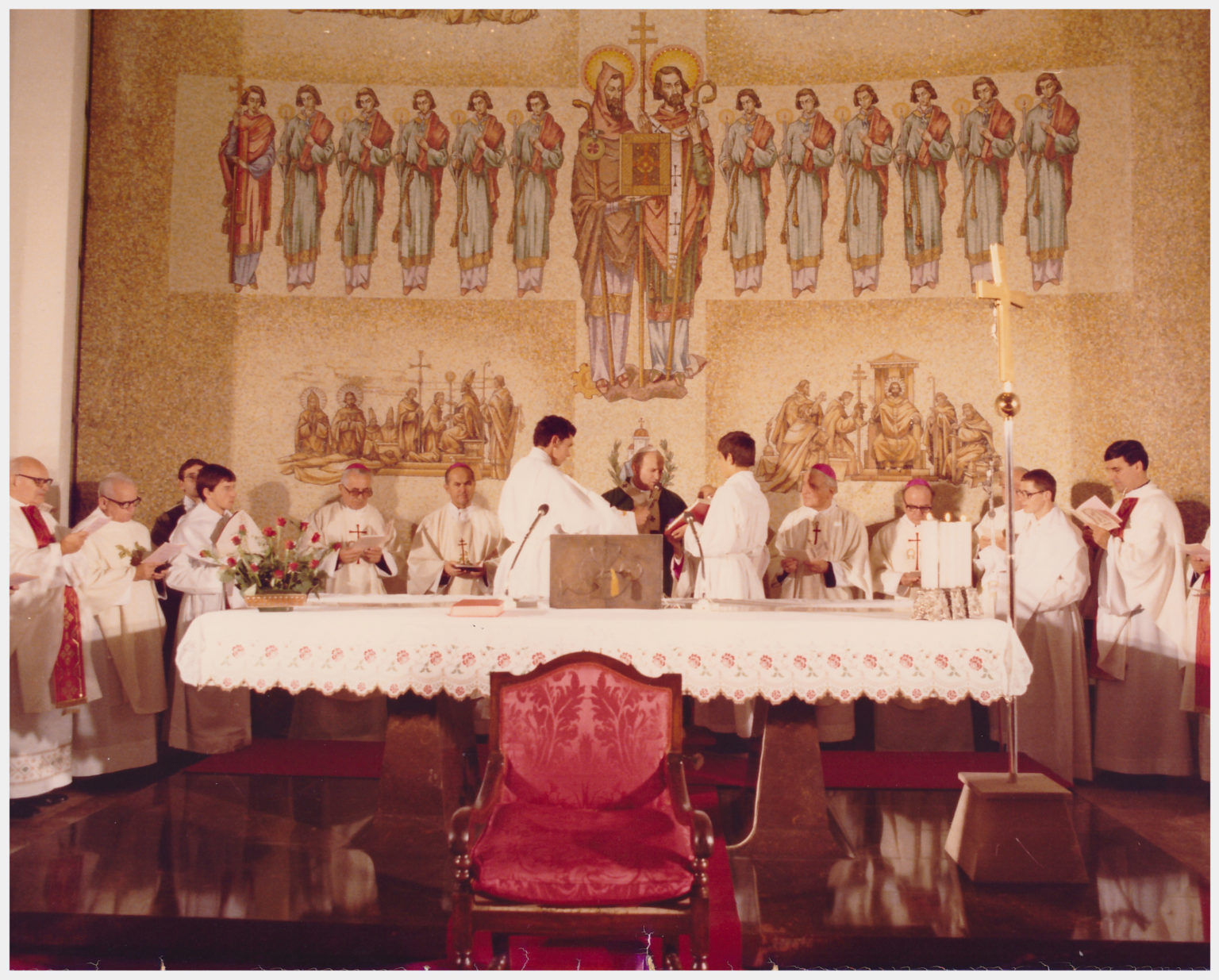 Papież Jan Paweł II z wizytą w Instytucie Słowackim św. Cyryla i Metodego w Rzymie w 1981 r.